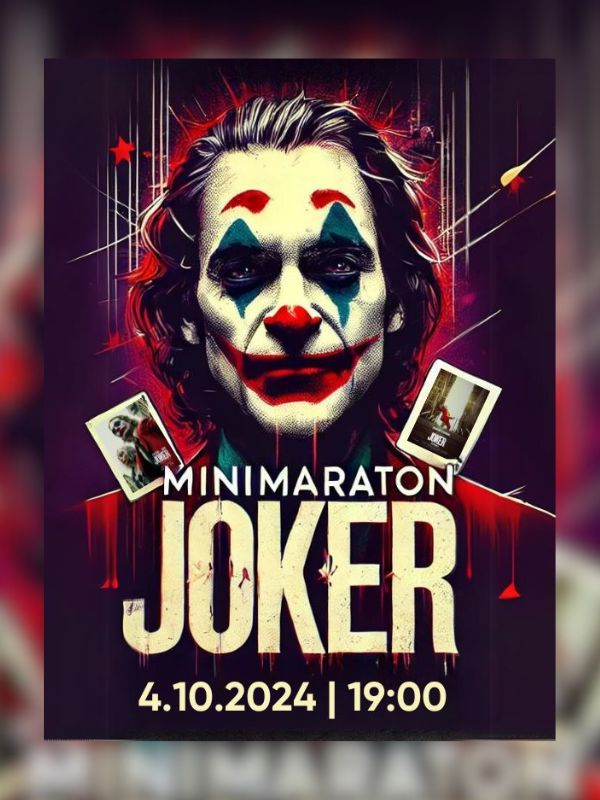 Plakat Minimaratonu Jokera w GO KINO Oława, 4 października 2024, godzina 19:00