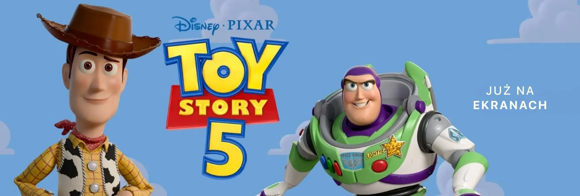 Baner „Toy Story 5” Disney Pixar – Chudy i Buzz Astral, już na ekranach, GO KINO Oława
