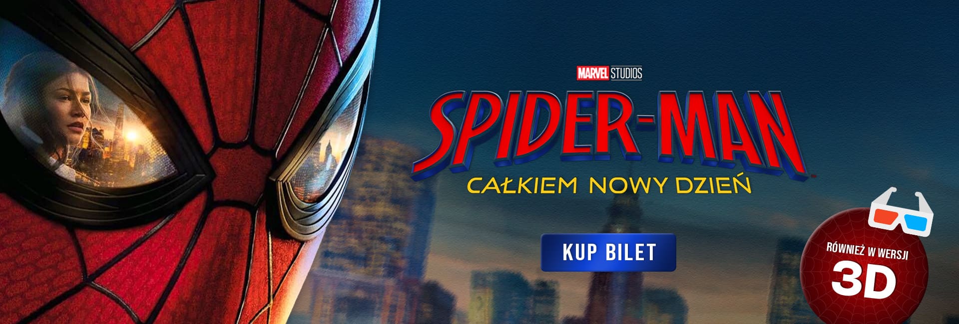 Baner filmu „Spider-Man: Całkiem nowy dzień” – kup bilet! Dostępna również wersja 3D! GO KINO Oława