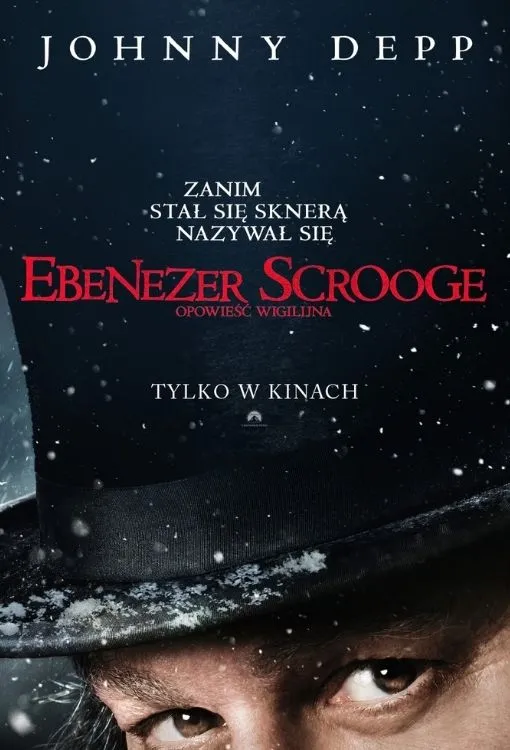 Plakat filmu „Ebenezer Scrooge. Opowieść wigilijna” z Johnnym Deppem – tylko w kinach, GO KINO Oława